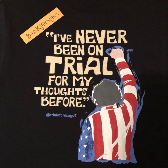 "Trial of the Chicago 7" SizeL Black T-Shirt NWOT - Picture 3 of 6